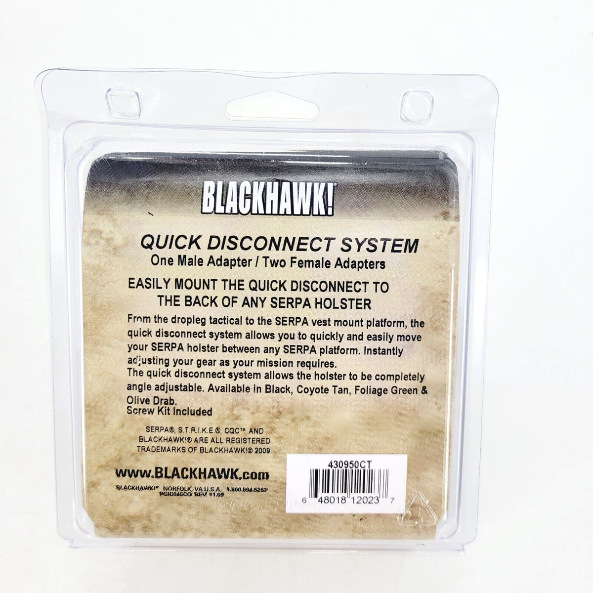 BlackHawk SERPA Quick Disconnect Kit 2-Female/1-Male/Screws