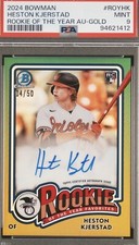 2024 Bowman Heston Kjerstad Rookie Of The Year Gold Psa 9