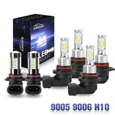 For 1999-2004 Jeep Grand Cherokee 6x Led Headlight Bulbs Hilow Beam Fog Lights