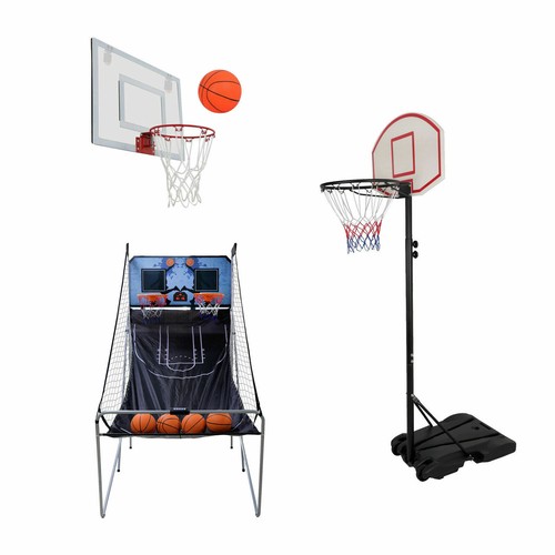 Kid Youth Basketball Hoop Adjustable/Electronic System Stand Backboard Net Sport - Picture 1 of 25