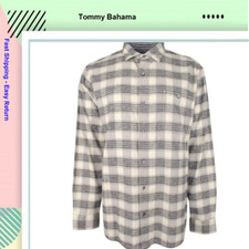 158 Tommy Bahama Men's Canyon Beach Rancho Check Flannel Shirt