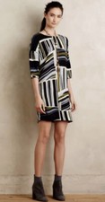 Anthropologie Womens Weston Imagist Tunic Textured Shift Dress Size Small