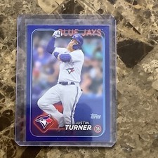 2024 Topps Series 2 Baseball Royal BLUE Justin Turner #598 Toronto Blue Jays P2