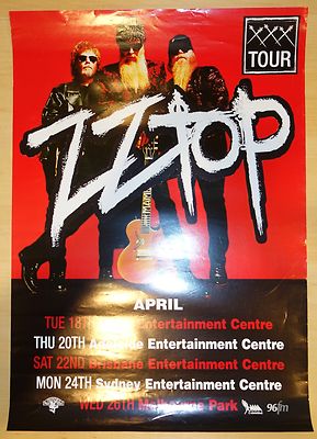 FROM TOP ポスター 1999 ZZ Top - Australia Tour Promo Concert Poster | eBay
