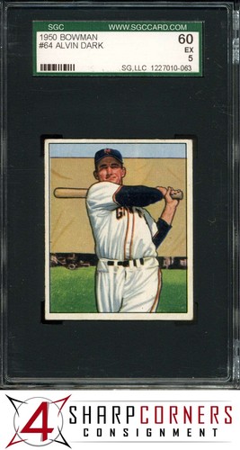 1950 BOWMAN #64 ALVIN DARK SGC 5 EX 60