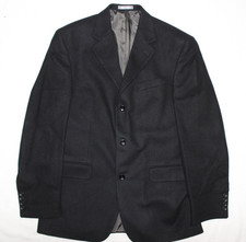 Vintage Oscar De La Renta Blazer Men's 40 Cashmere Wool Sport Coat Jacket Black