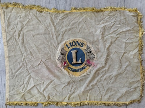 Vintage Lions Club International Flag 32” x 47” Inches