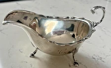 Mappin & Webb Sterling Silver 3 Footed Sauce Boat Jug 90g Birmingham 1874