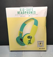 vibe kids headphones with volume limiting technology NEW green/yellow dinosaur