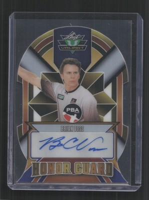 2025 LEAF ECLECTIC PBA #VG-BV1 BRIAN VOSS /10 AUTO HONOR GUARD