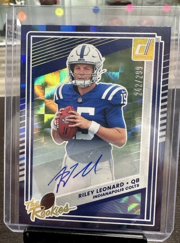 Riley Leonard 2025 Donruss The Rookies AUTO RC /299