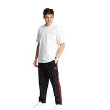 Adidas Kids Black Red Stripe Track Pants Boys Size M 10/12 Athletic Joggers