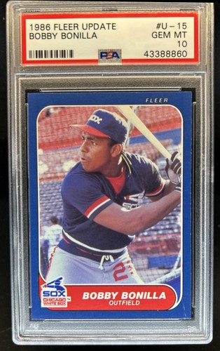 1986 Fleer Update Bobby Bonilla Rookie RC #U-15 White Sox PSA 10 GEM MINT