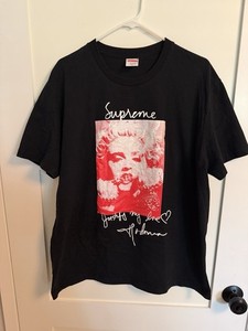 Lサイズ supreme Madonna Tee black USED) Supreme Madonna Tee (size LARGE) – Sports Connection