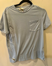 Tracksmith Run Cannonball Run Unisex Tee in Pearl Blue Sz Large MSRP $80