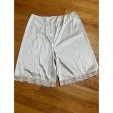 Vintage Vanity Fair Silky Slip Shorts Light Beige Lace Trim Comfort Size Large