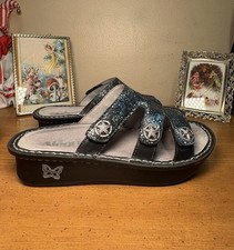 Alegria Women s Slide Sandals Size 7 Black/Bl...