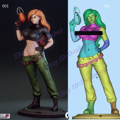 Kim Possible 1/8 1/6 1/4 3D Print Model Kit Unpainted Unassembled 2 Ver