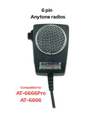 ASTATIC D104M6B For ANYTONE Radio microphone 6 pin D104 AT-6666