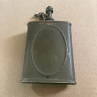 WWII MILITARY ARMY FLASK W / CAP CHAIN WW2 OILER OIL CAN for Rifle MG