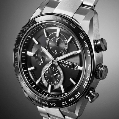 Citizen Attesa AT8295-56E Eco-Drive Atomic Radio Titanium Sapphire