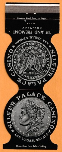 Silver Palace Casino Matchbook Cover Las Vegas Die Cut  icmsc5