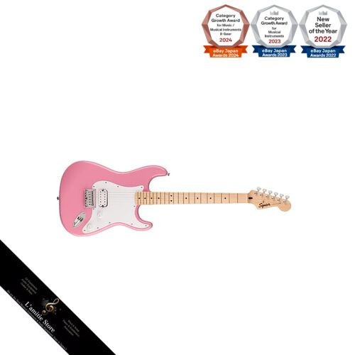 Squire Sonic Stratocaster HT H E-Gitarre Flash Pink Maple Griffbrett