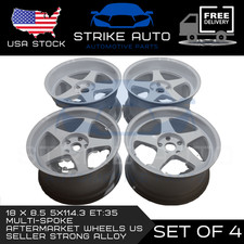 New Set 18 Inch Rims White Wheels 18 X 8.5 5x114.3 Et35 Cb73.1