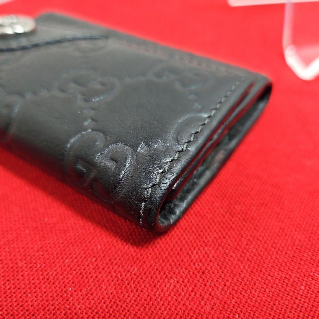 Gucci Interlocking G Key Case 6 Ring Leather Blac… - image 4