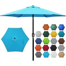 7.5ft Patio Umbrella Crank Market Umbrella UV Resistant Waterproof Outdoor Shade