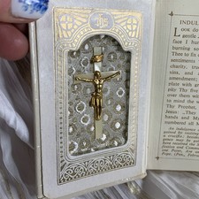 Vintage 1939 Children's Prayer Book: Jesus, Help Me - Celluloid Cover 4" x 2.75"