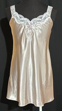 Vintage 90s Val Mode Soft Pink Nightgown Satin Babydoll Bridal Coquette L