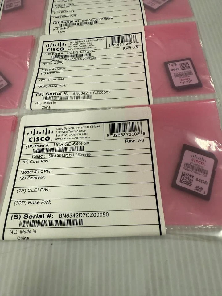 NEW Cisco UCS-SD-64G-S 64GB SD Memory Card - Image 2 of 3