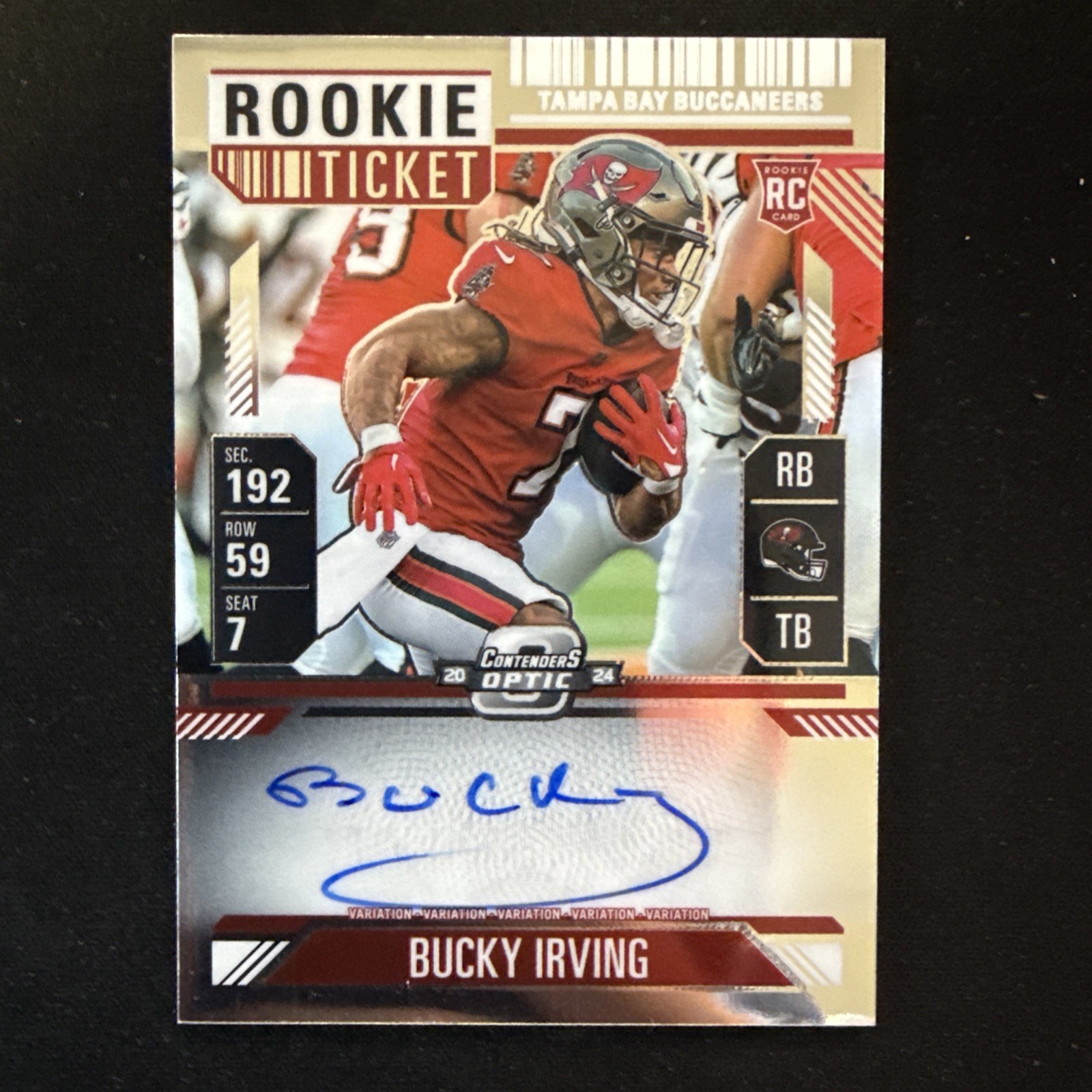 2024 Contenders Optic Bucky Irving Rookie Ticket Variation AUTO ON CARD