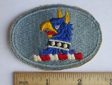 Ancien écusson vintage DELAWARE US ARMY NATIONAL GUARD STATE bord coupé original