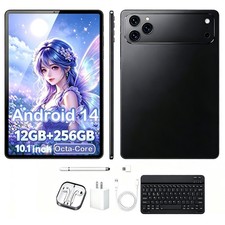 Tablet 10 inch Android 14 Tablet 12GB 256GB 1920x1200 IPS Touchscreen 8800mAh US