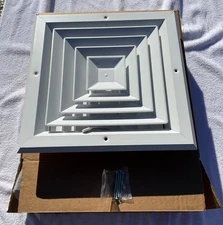 HART & COOLEY 4 WAY 10x10 DIFFUSER WHITE REGISTER