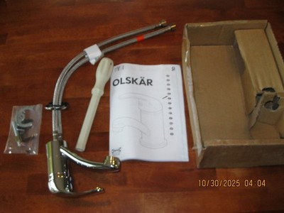 OPEN BOX  IKEA Olskar Faucet Stainless Chrome  802.190.33 Watersense BATHROOM
