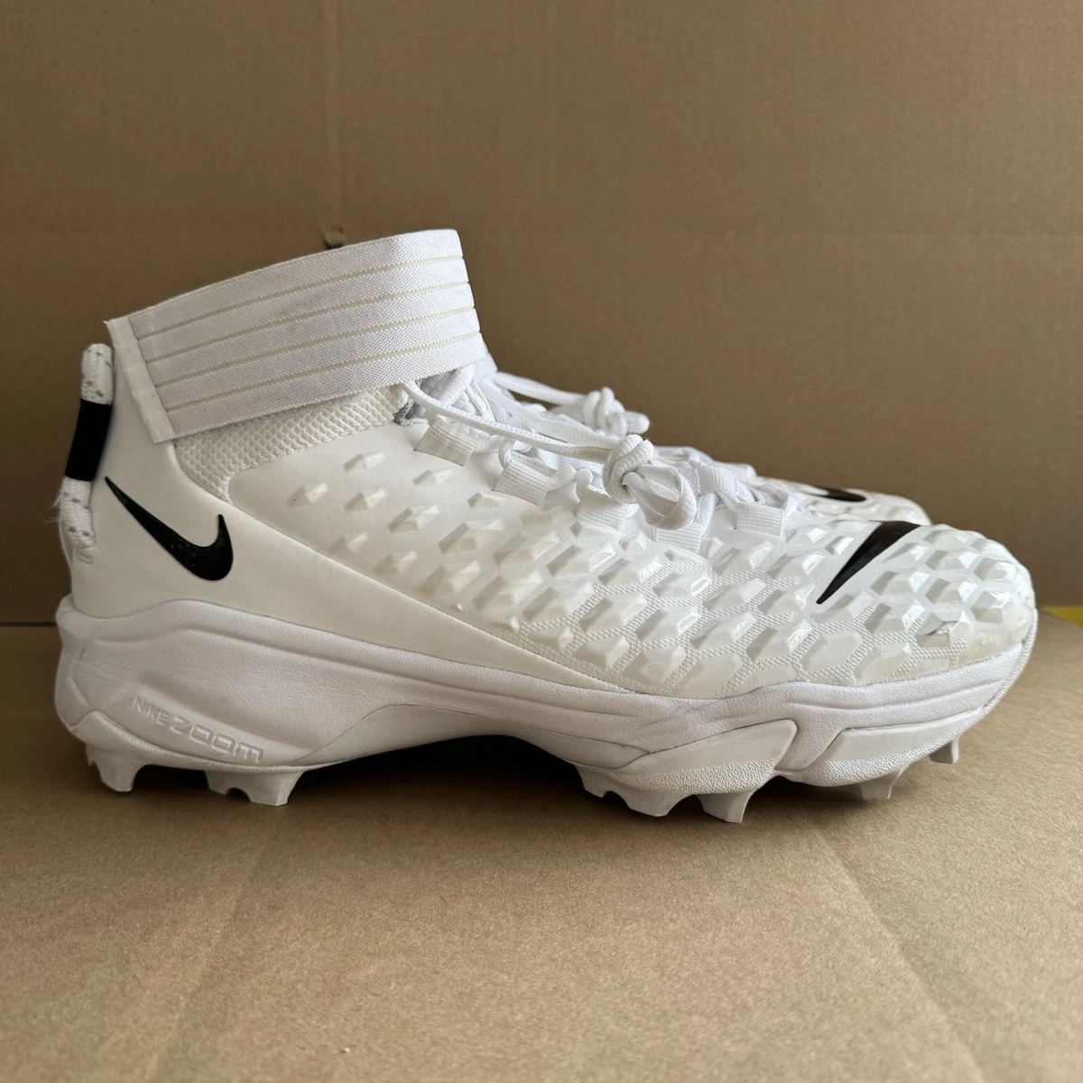 Nike Alpha Menace Pro 2 WIDE Mid Cleats BV3951-100 Size 12.5 White -New No Box Las mejores ofertas en Ancho (e) 14 EE. UU. Botines de  main image 3