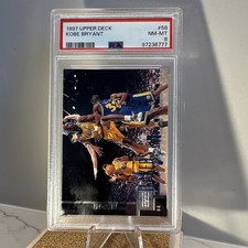 Upper Deck 1997 Kobe Bryant #58 Los Angeles Lakers PSA 8 Graded Card