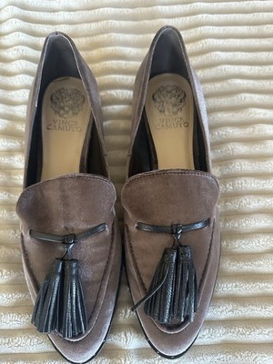 Vince Camuto Geralin Smooth Velvet Loafer Size 9: Winter Brown/black