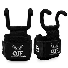 Weight Lifting Barbell Hooks Lifting Heavy Duty Deadlift Wrist Straps Men and...