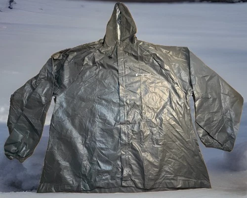 Frogg Toggs Rain Jacket Brown Hooded Full Zip  XXL NEW Poncho Hoodie Coat - product listing photo
