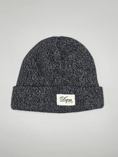 DQM New York Mens Grey Black Knit Cuffed Bean...