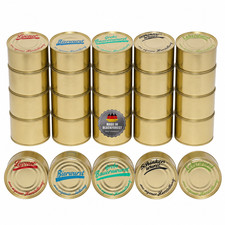 Gro&szlig;paket Dosenwurst 25 x 400g Dosen, Konserven Set, 5 Sorten, Vorrat, Prepping