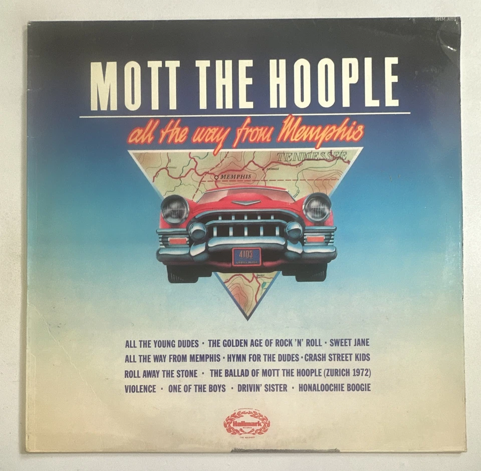 Mott the hoople All The Way From  Memphis Vinyl Lp Record EX / VG - Image 2 of 4