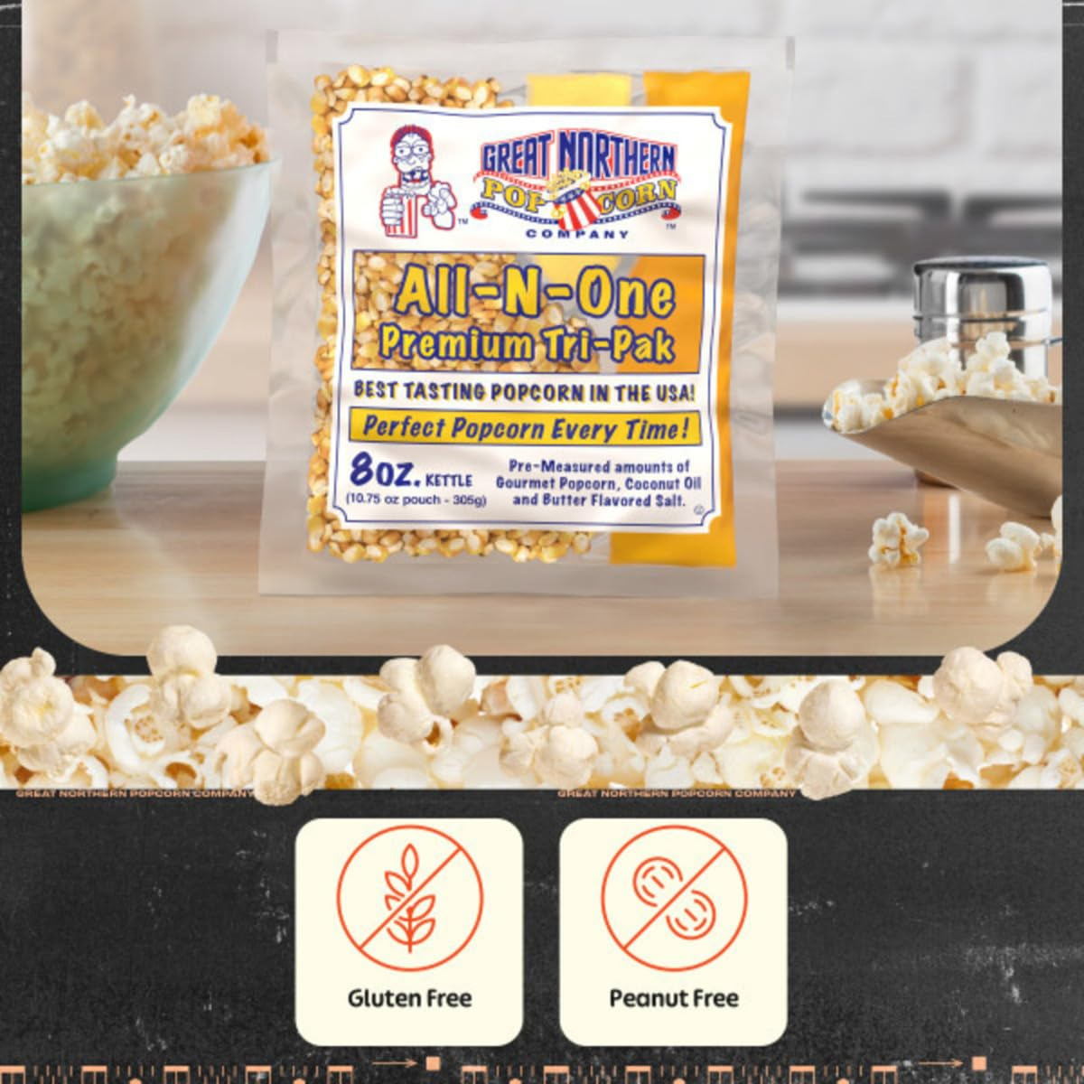 8oz Popcorn Machine Popcorn Packets - All-in-One Movie Theater Style ...