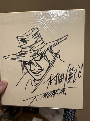 Hellsing ''Alucard Settei'' signed sketch by character designer Toshiharu Murata