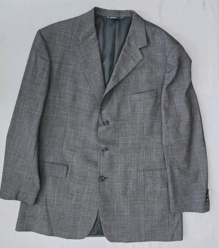 Blazer Polo Ralph Lauren Para Hombre 44R Gris Lana Glen Cuadros Clásico Abrigo Deportivo EE. UU. Foto 4 de 4
