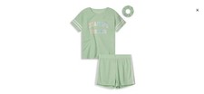 Max  Olivia Girls Soft Jersey Fabric Shorts Pajama Set, 3 Piece - Green. 7/8M